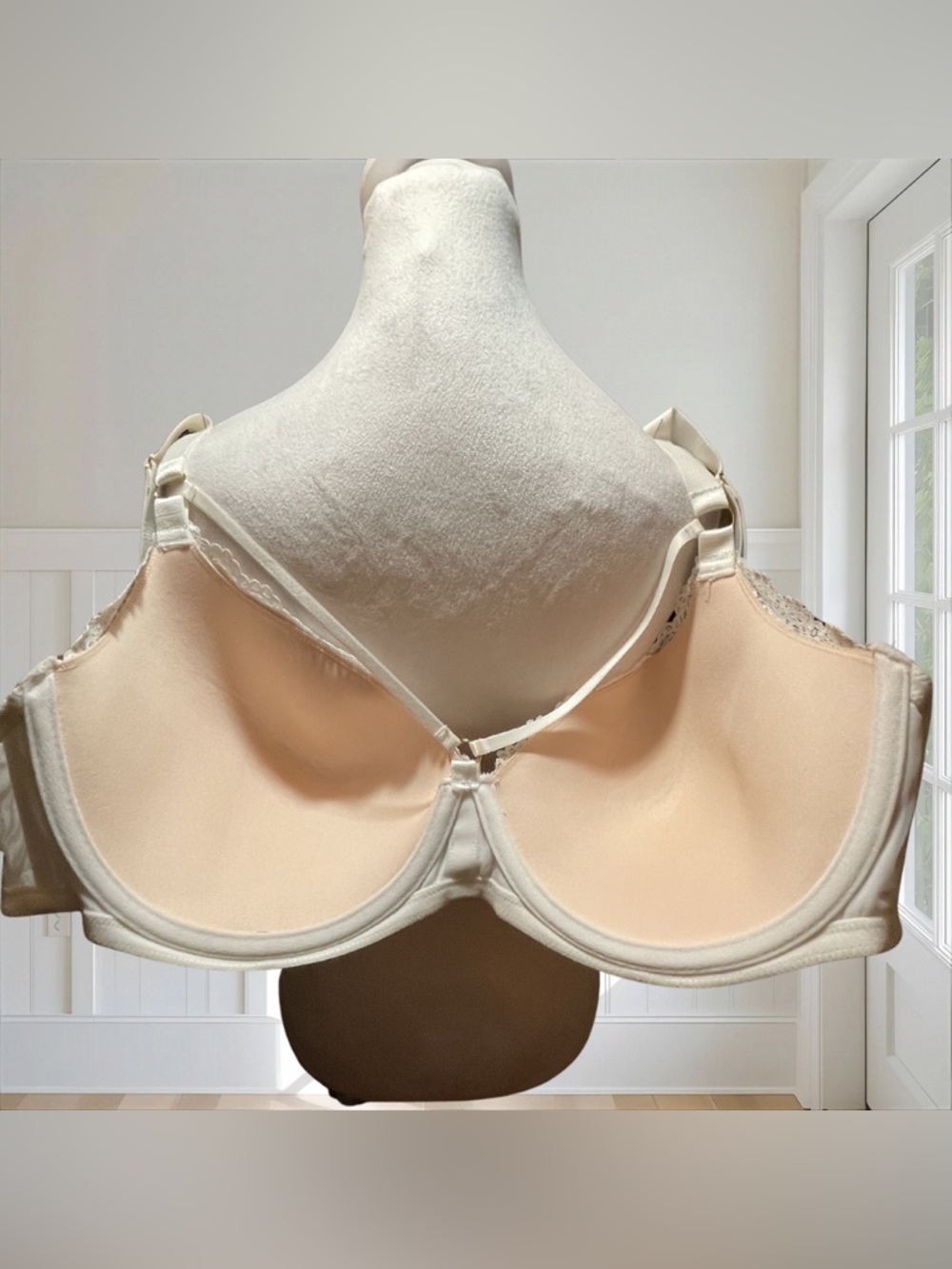 ADORE ME Women's White Lace Trim Full Coverage Bra 44DD NWOT - Picture 7 of 11